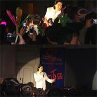 费翔出席成都灵感空间美容院活动现场