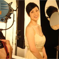 陈法蓉代言必优兰护肤品拍摄现场